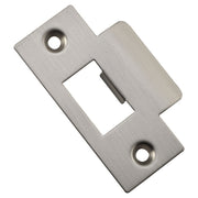 Tube Latch Striker Universal 'T' To Suit Metal Door Frame, Satin Nickel