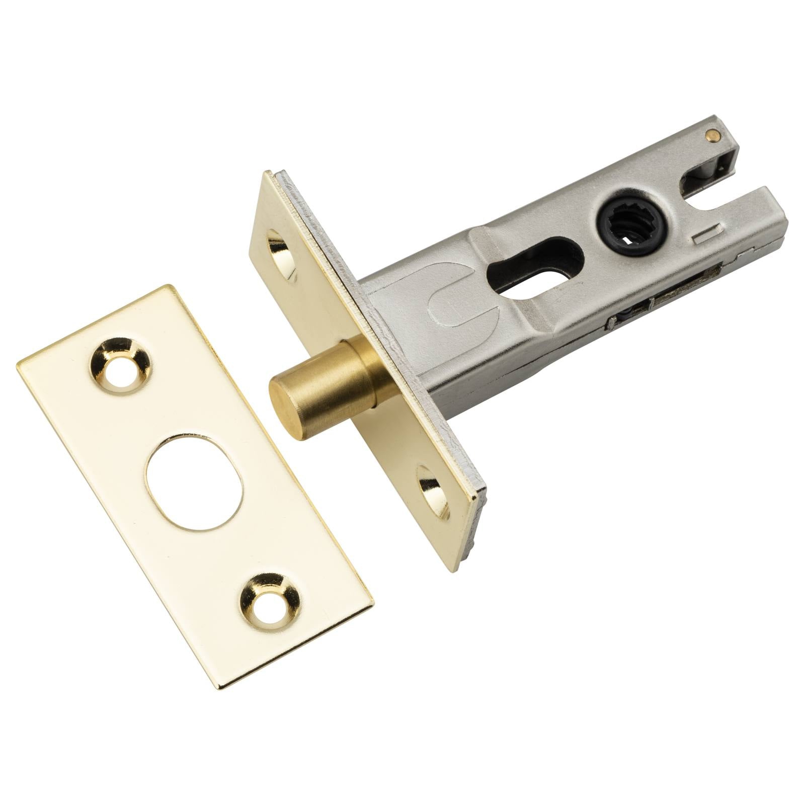 Privacy Bolt Round 45mm Backset Polished Brass