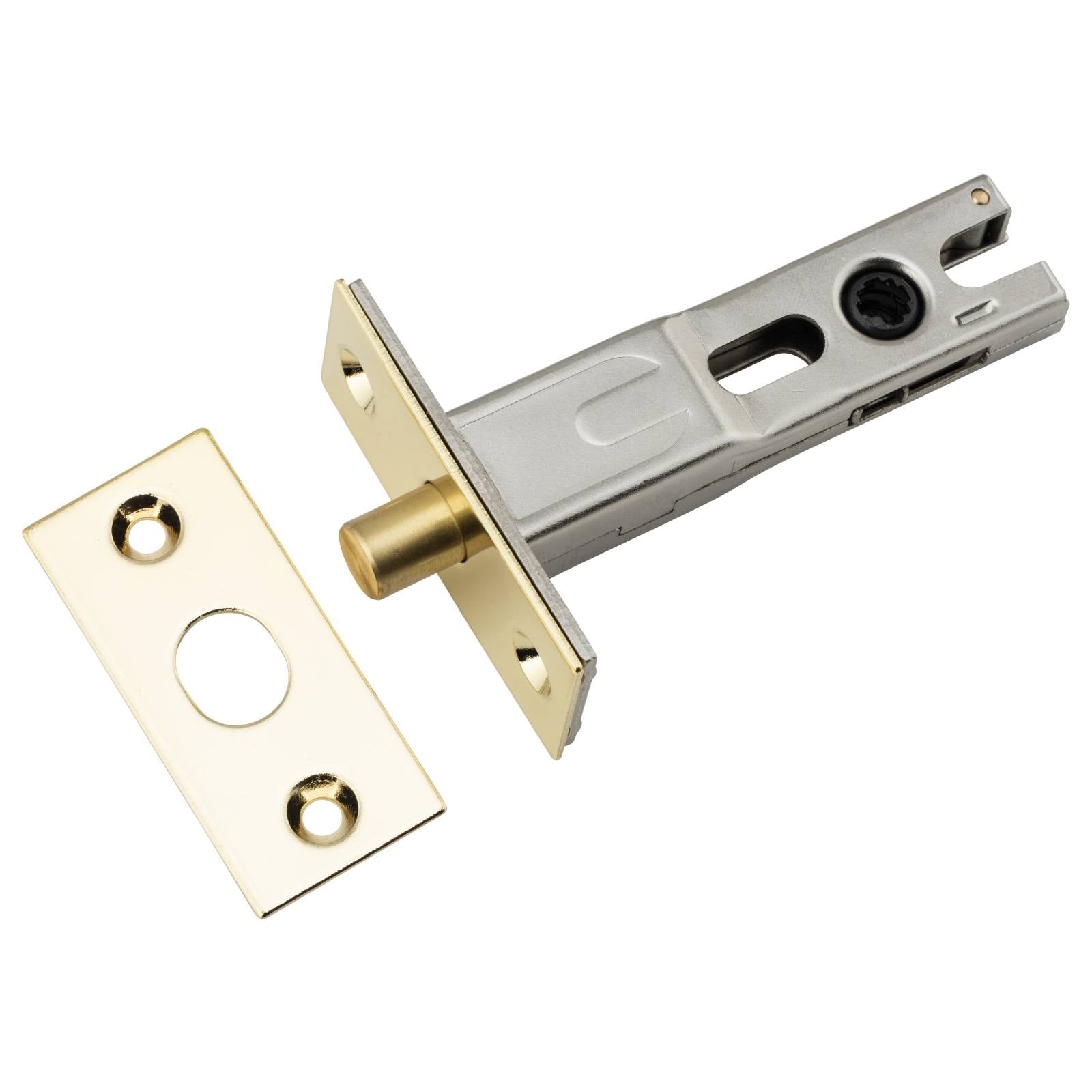 Privacy Bolt Round 60mm Backset Polished Brass