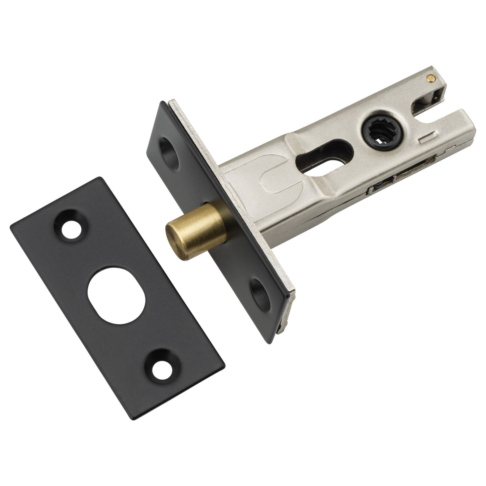 Privacy Bolt Round 45mm Backset Matt Black