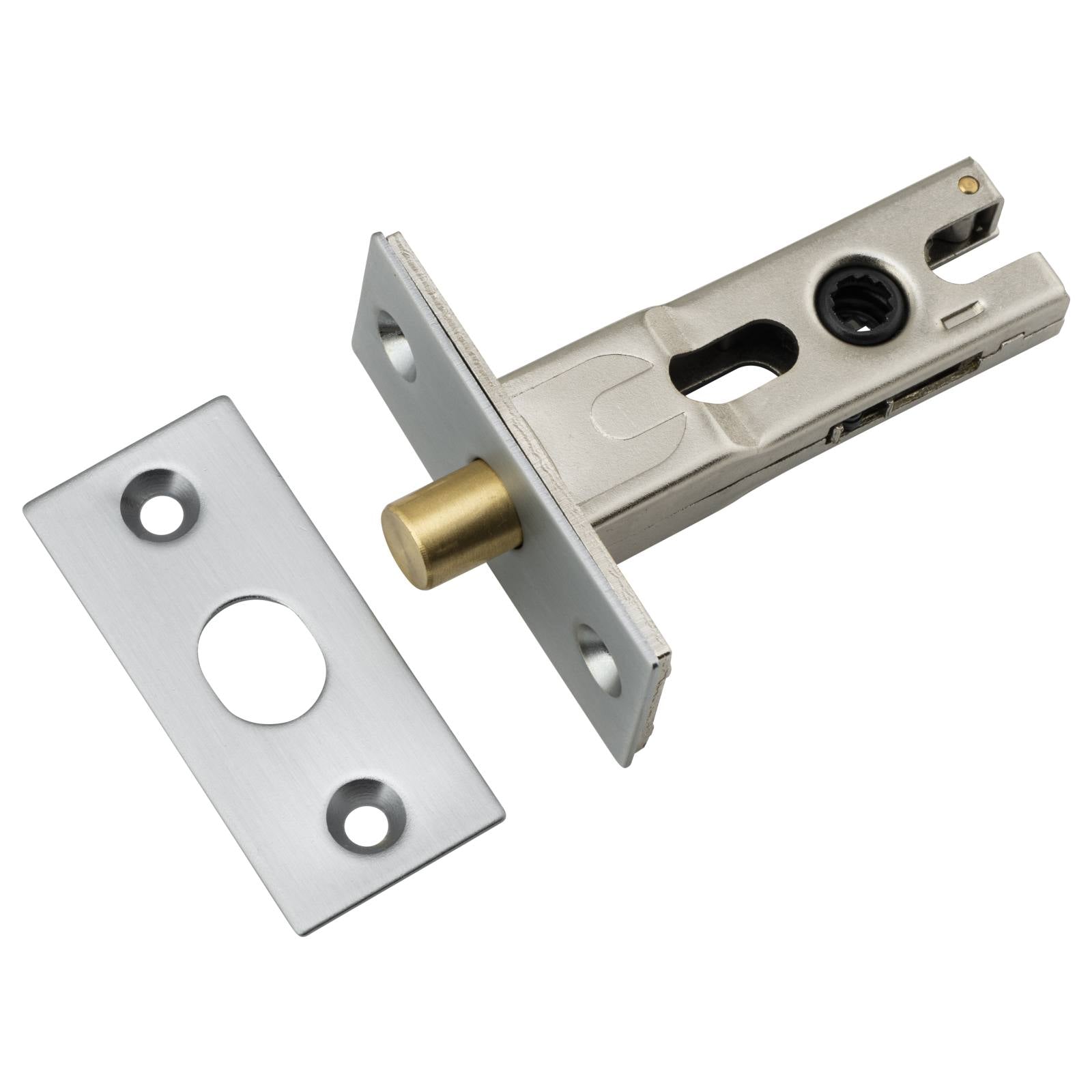 Privacy Bolt Round 45mm Backset Brushed Chrome