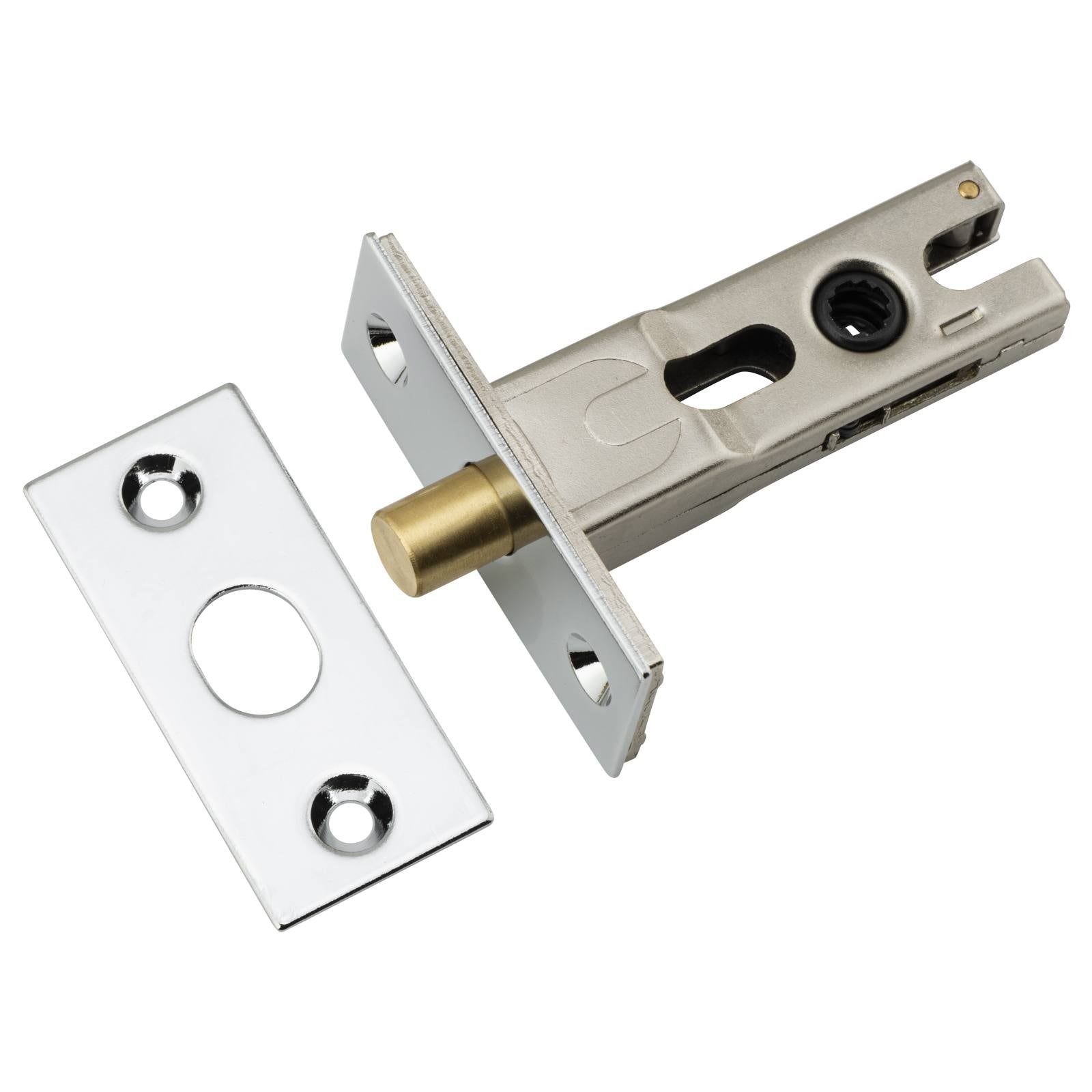 Privacy Bolt Round 45mm Backset Polished Chrome