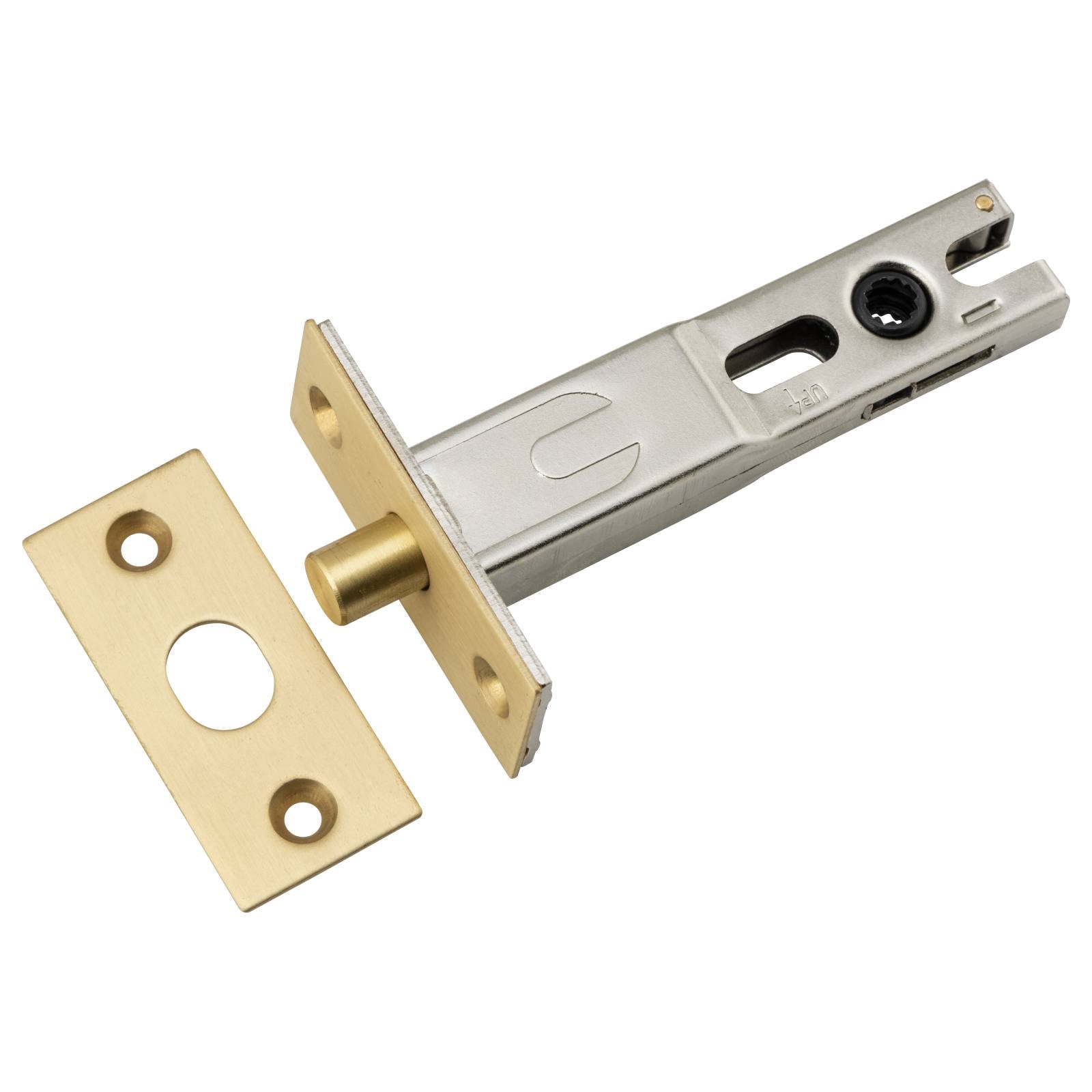 Privacy Bolt Round 70mm Backset Brushed Brass