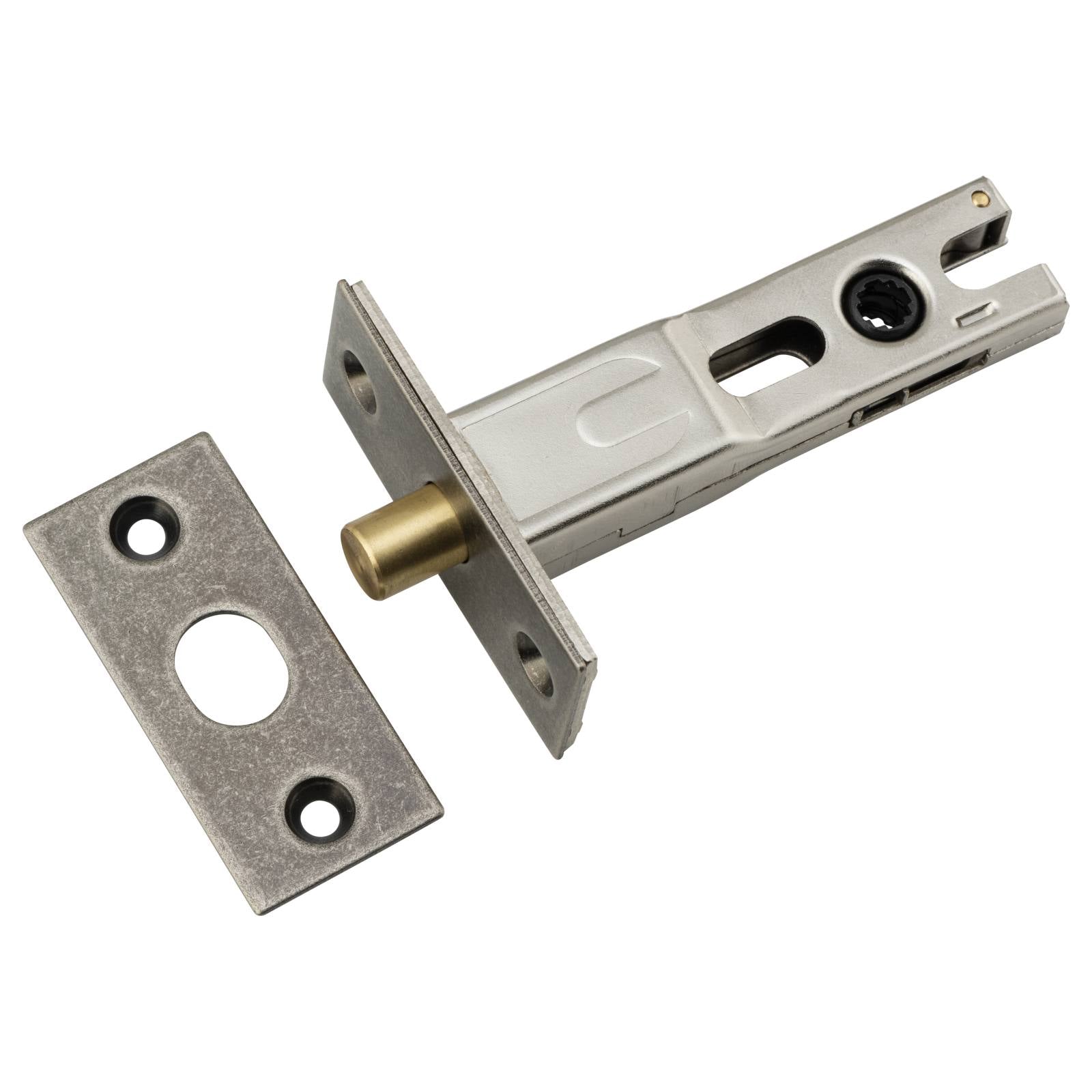 Privacy Bolt Round 60mm Backset Distressed Nickel