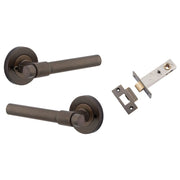 Helsinki Lever Round Rose (Inbuilt Privacy) Signature Brass