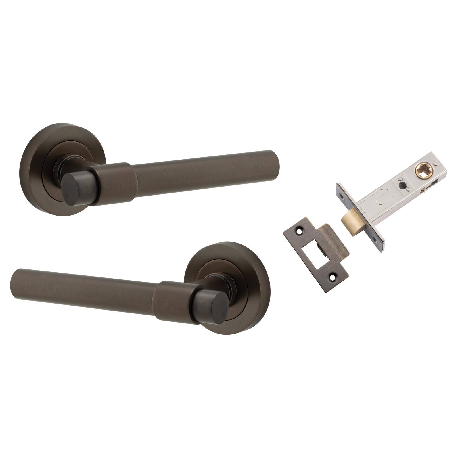 Helsinki Lever Round Rose Passage Kit Signature Brass