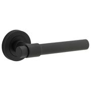 Helsinki Lever Round Rose, Matte Black