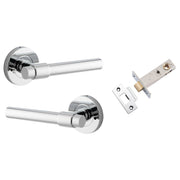 Helsinki Lever Round Rose (Inbuilt Privacy) Polished Chrome