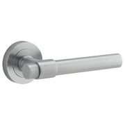 Helsinki Lever Round Rose, Brushed Chrome