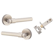 Helsinki Lever Round Rose Passage Kit Satin Nickel