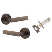 Osaka Lever Round Rose (Inbuilt Privacy) Signature Brass