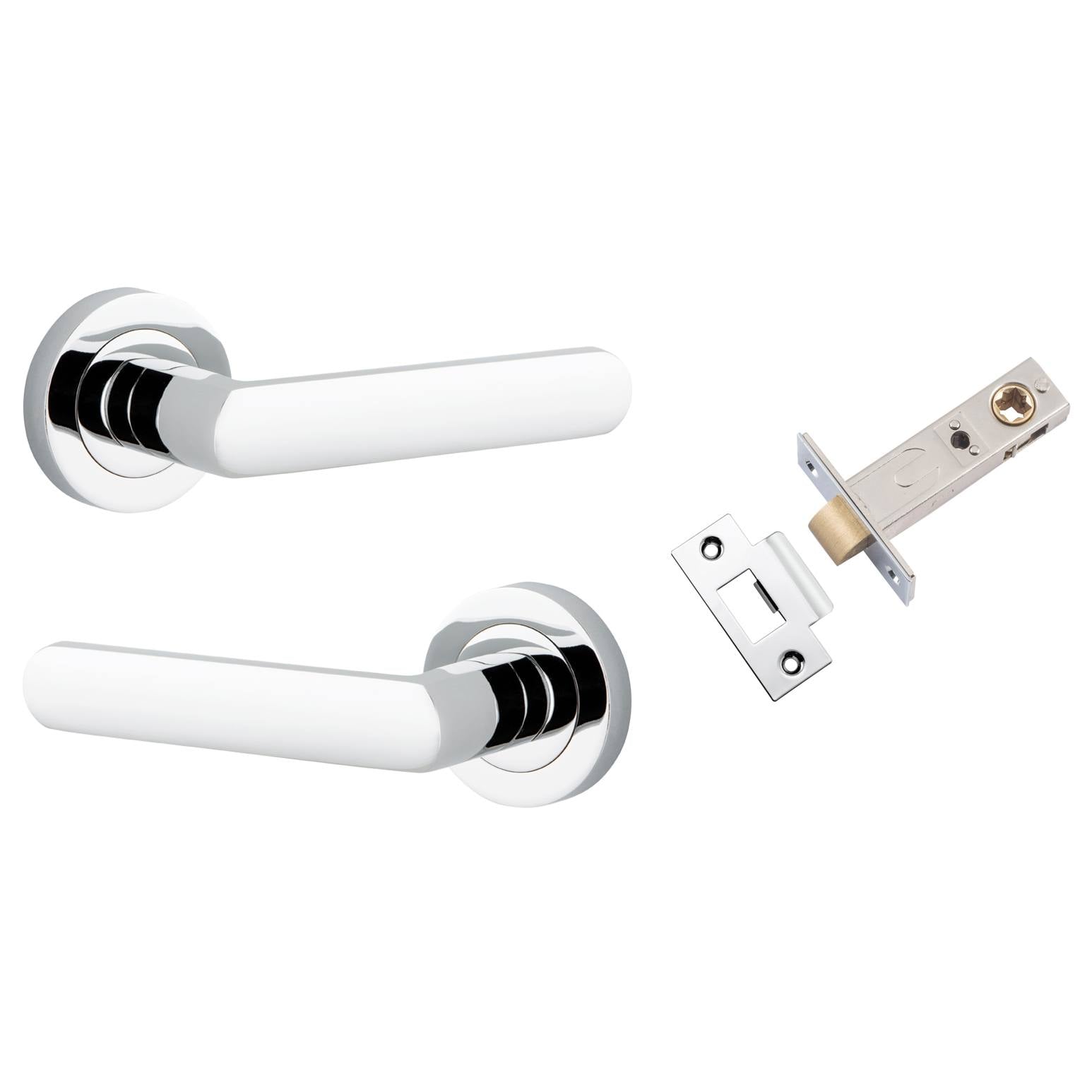 Osaka Lever Round Rose Passage Kit Polished Chrome