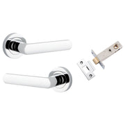Osaka Lever Round Rose Passage Kit Polished Chrome