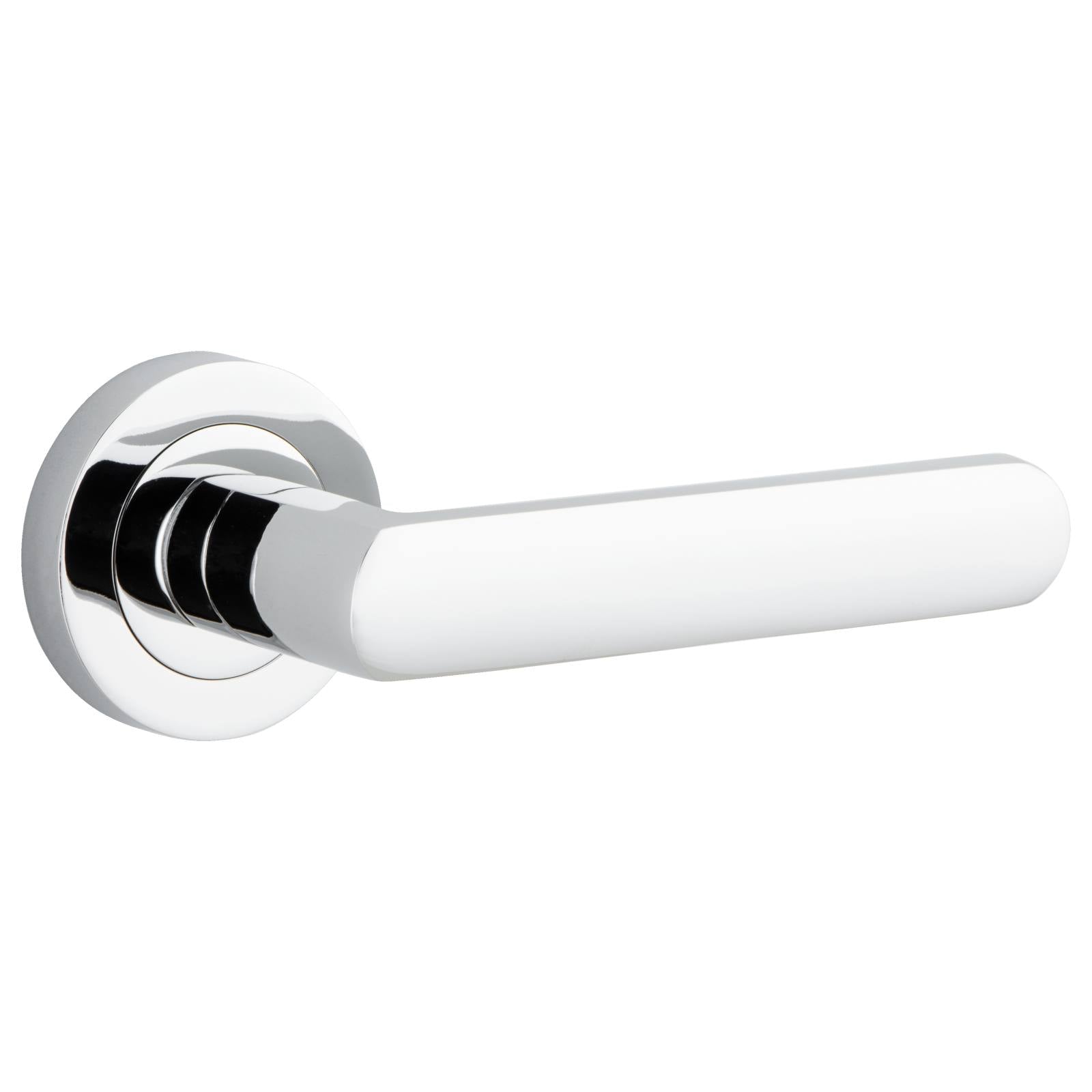 Osaka Lever Round Rose Polished Chrome