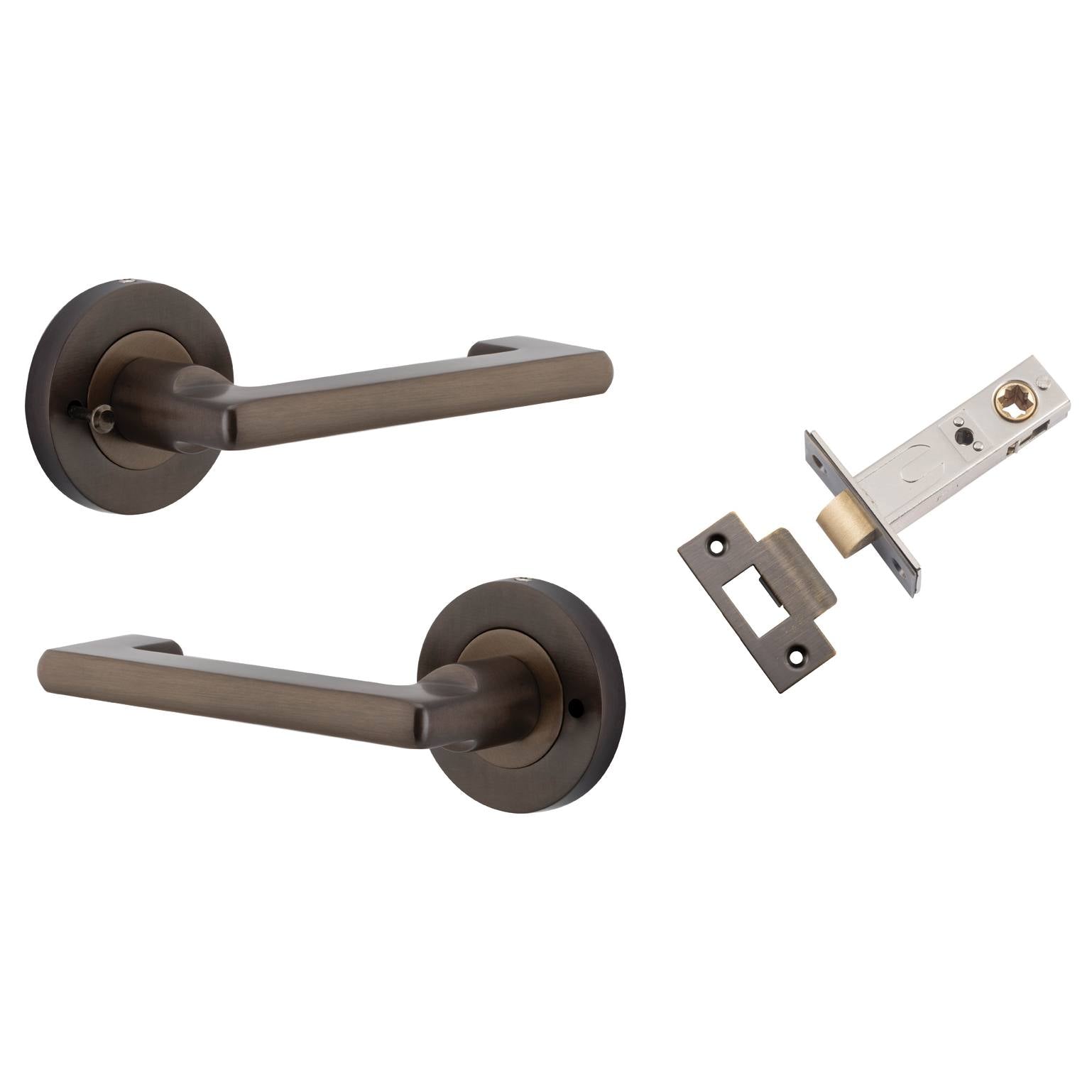 Baltimore Return Lever Round Rose (Inbuilt Privacy) Signature Brass