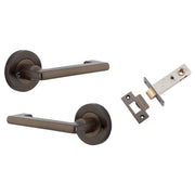 Baltimore Return Lever Round Rose (Inbuilt Privacy) Signature Brass