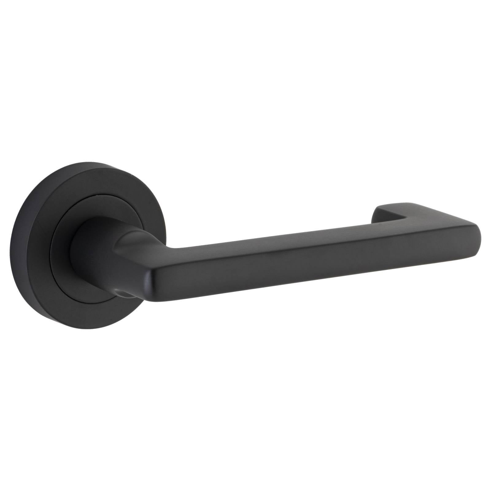 Baltimore Return Lever Round Rose Matt Black