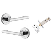Baltimore Return Lever Round Rose (Inbuilt Privacy) Polished Chrome