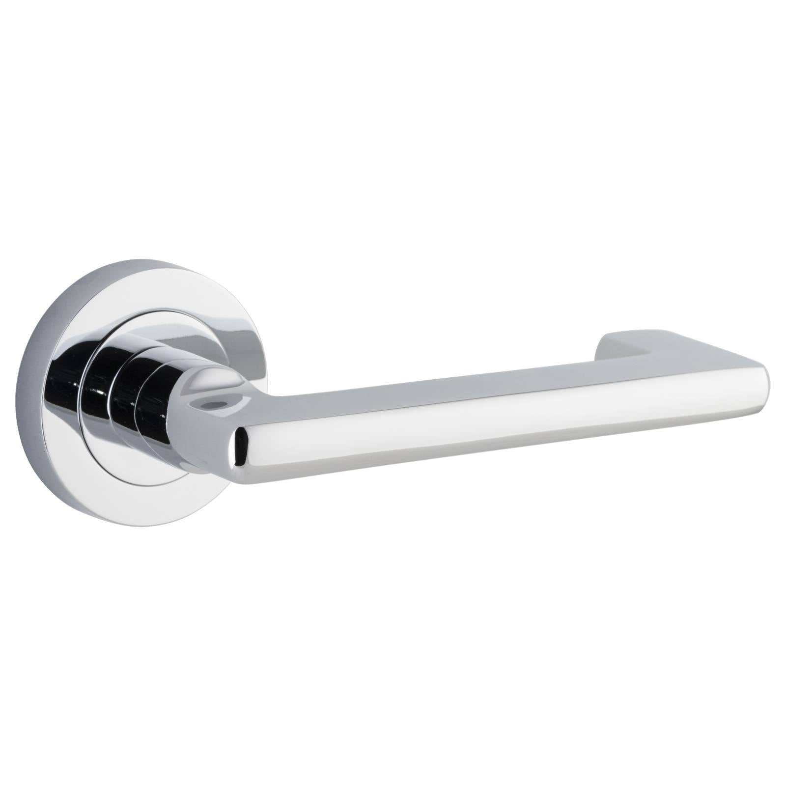 Baltimore Return Lever Round Rose Polished Chrome