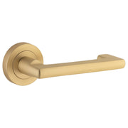 Baltimore Return Lever Round Rose Brushed Brass