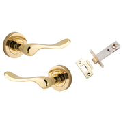 Stirling Lever Polished Brass Round Rose Passage Kit