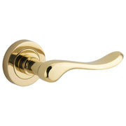 Stirling Lever Polished Brass Round Rose