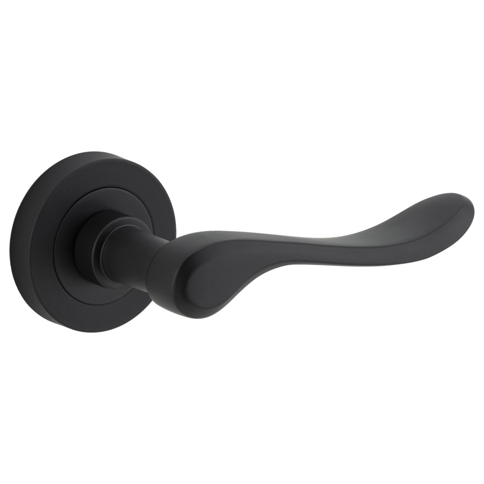 Stirling Lever Round Rose Matt Black