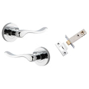 Stirling Lever Round Rose (Inbuilt Privacy) Polished Chrome