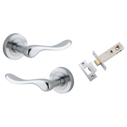 Stirling Lever Round Rose Passage Kit Brushed Chrome