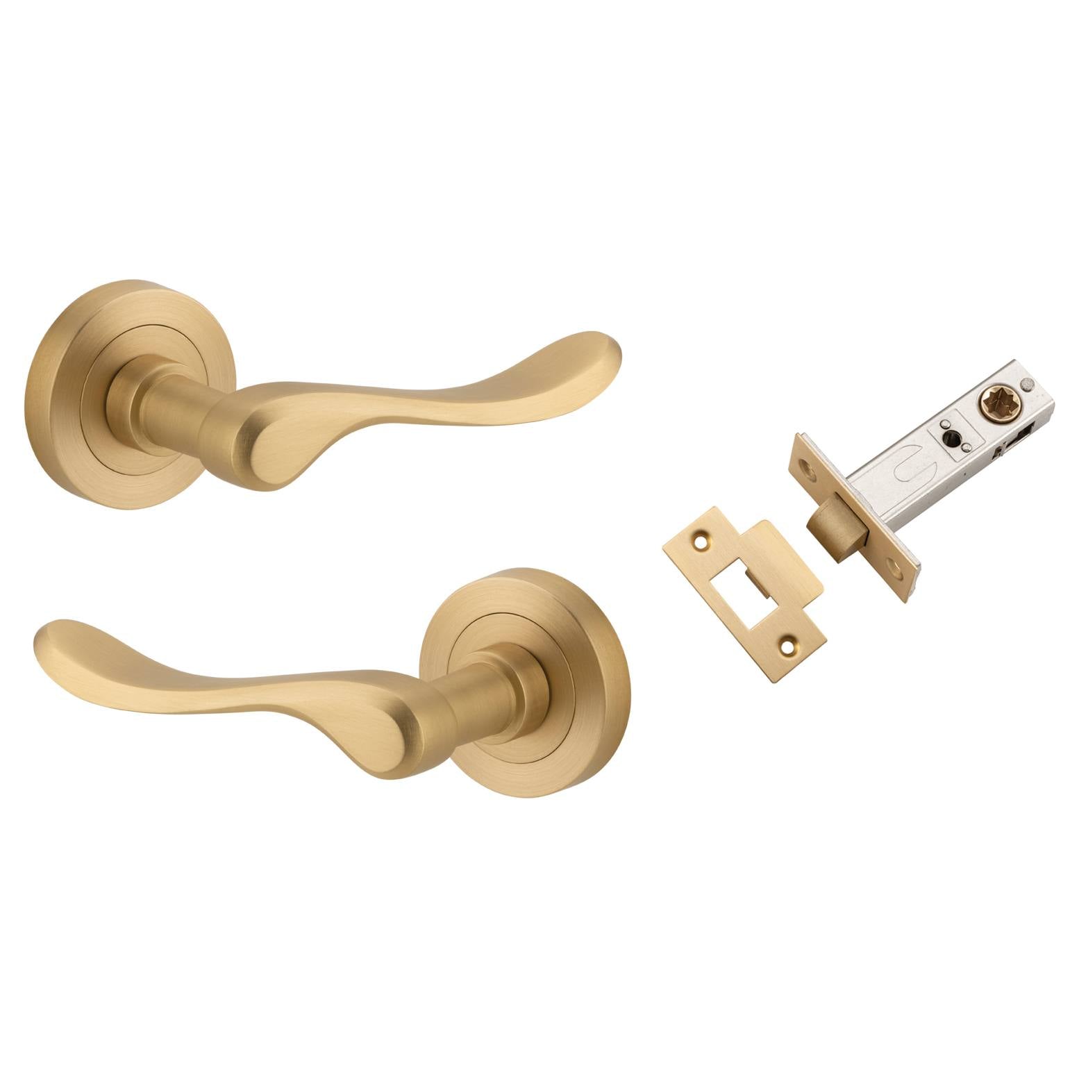 Stirling Lever Round Rose Passage Kit Brushed Brass