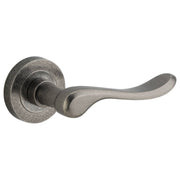 Stirling Lever Round Rose Distressed Nickel