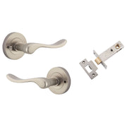 Stirling Lever Round Rose (Inbuilt Privacy) Satin Nickel