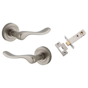 Stirling Lever Round Rose Passage Kit Satin Nickel