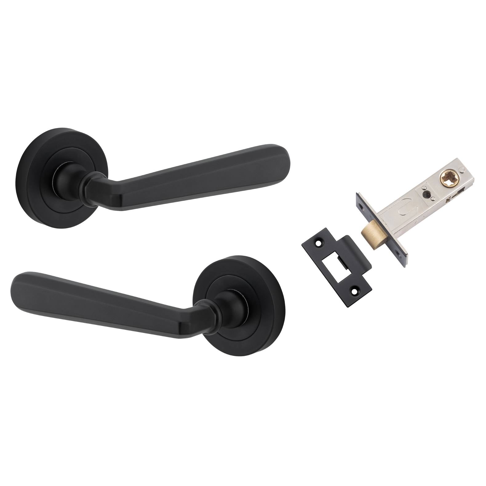 Copenhagen Lever Round Rose Passage Kit Matt Black