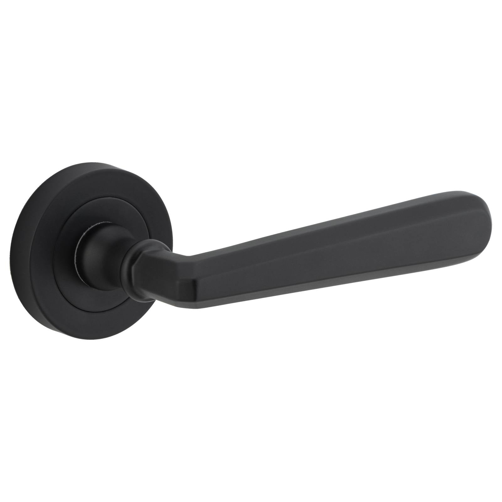 Copenhagen Lever Round Rose, Matte Black