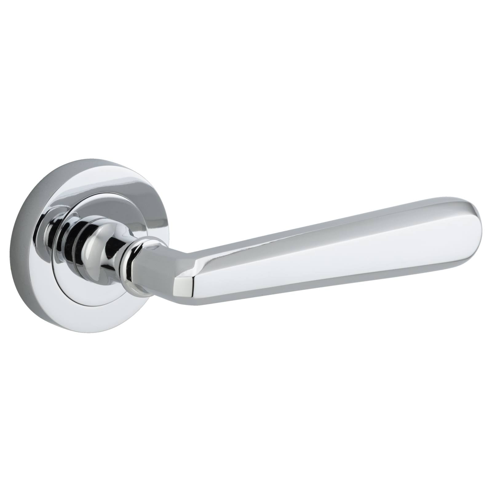 Copenhagen Lever Round Rose Polished Chrome