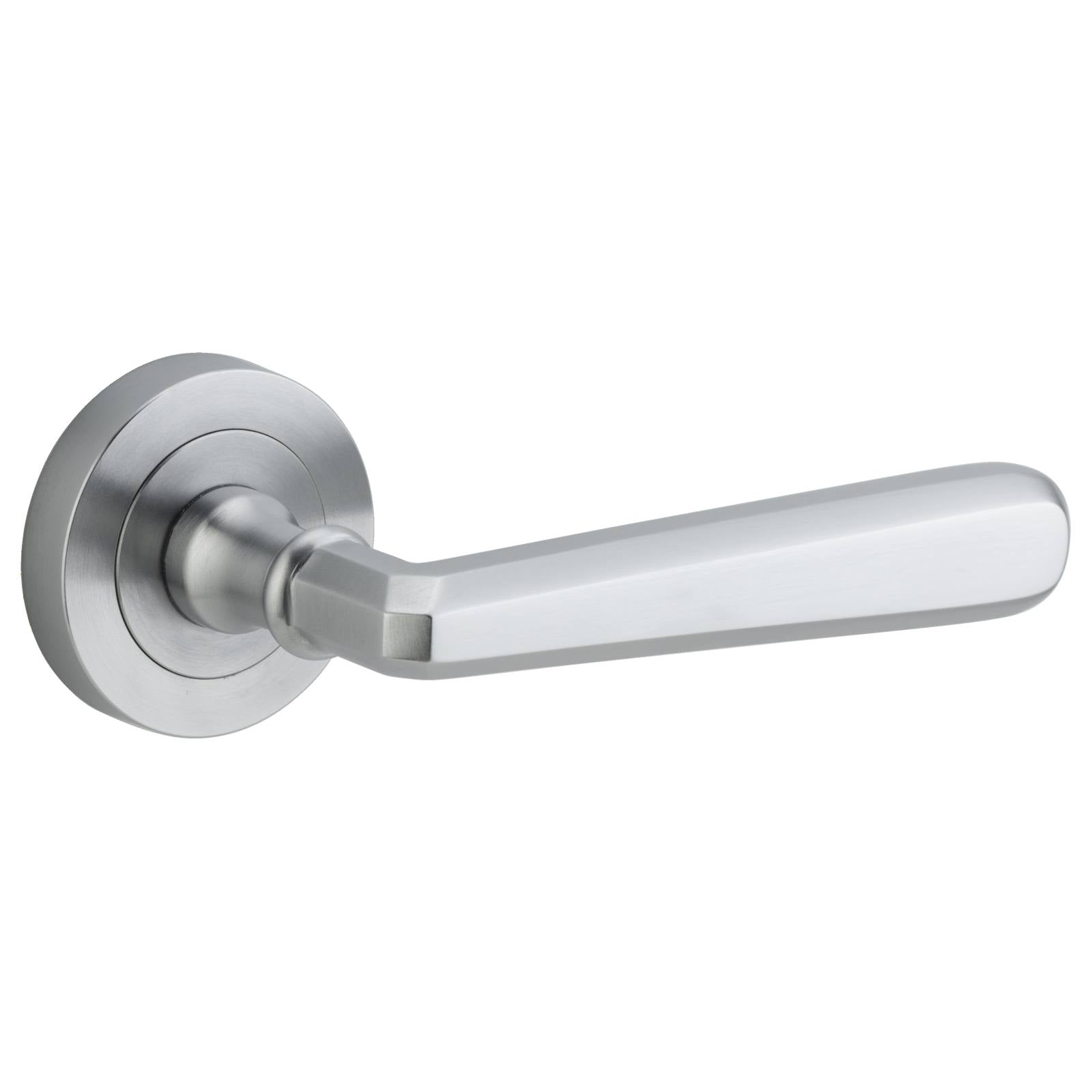 Copenhagen Lever Round Rose Brushed Chrome