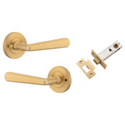 Copenhagen Lever Round Rose (Inbuilt Privacy) Brushed Brass