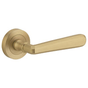 Copenhagen Lever Round Rose, Brushed Brass