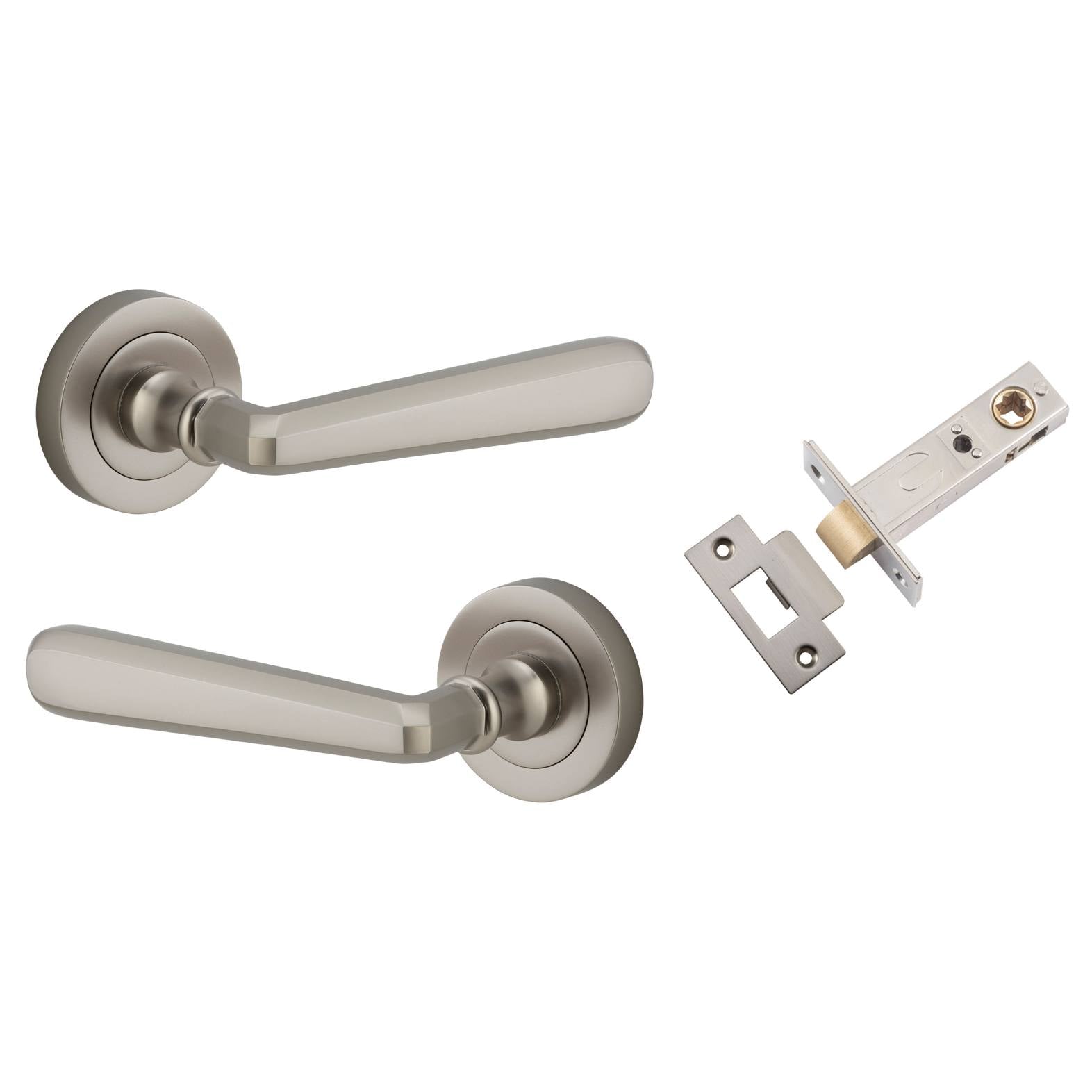 Copenhagen Lever Round Rose Passage Kit Satin Nickel