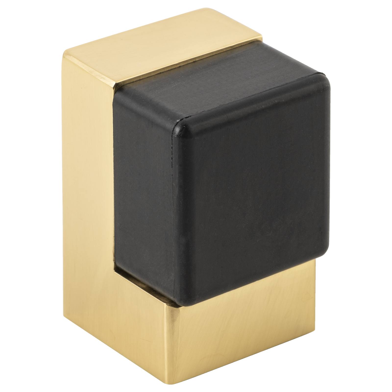 Square Door Stop Polished Brass