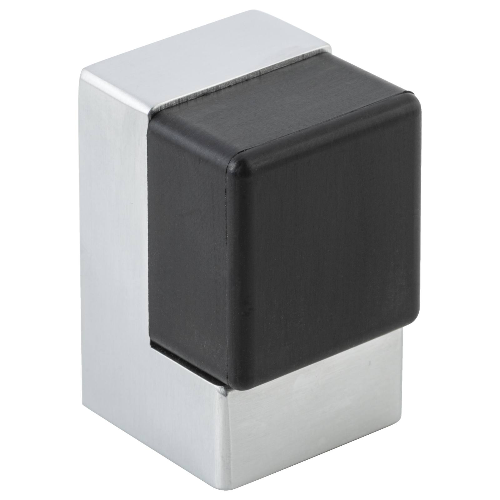 Square Door Stop Brushed Chrome