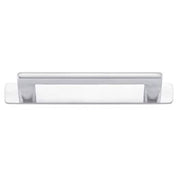 Baltimore Cabinet Pull with Backplate CTC128mm Brushed Chrome