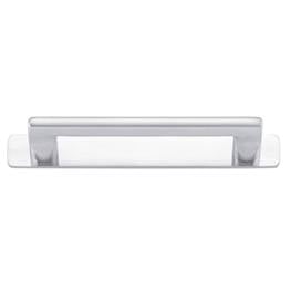 Baltimore Cabinet Pull with Backplate CTC128mm Brushed Chrome