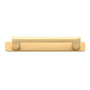 Baltimore Cabinet Pull with Backplate CTC128mm Brushed Brass