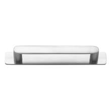 Osaka Cabinet Pull with Backplate CTC128mm Brushed Chrome