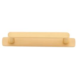 Osaka Cabinet Pull with Backplate CTC128mm Brushed Brass
