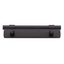 Helsinki Cabinet Pull with Backplate CTC96mm Matt Black