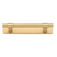 Helsinki Cabinet Pull with Backplate CTC96mm Brushed Brass