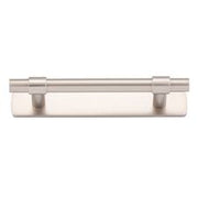 Helsinki Cabinet Pull with Backplate CTC96mm Satin Nickel